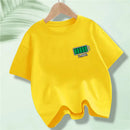 Kids 100% Full Battery Design T-shirts for Summer childrensterritory