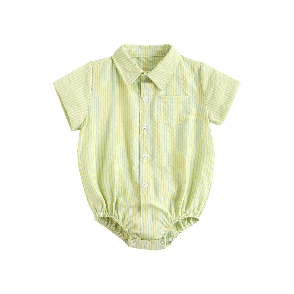 Plaid Cotton Baby Boys Short Sleeve Summer Bodysuit childrensterritory