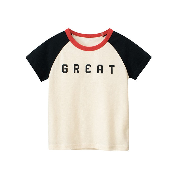 Graffiti Print Kids Boys Girls Summer Cotton T-Shirt Top childrensterritory
