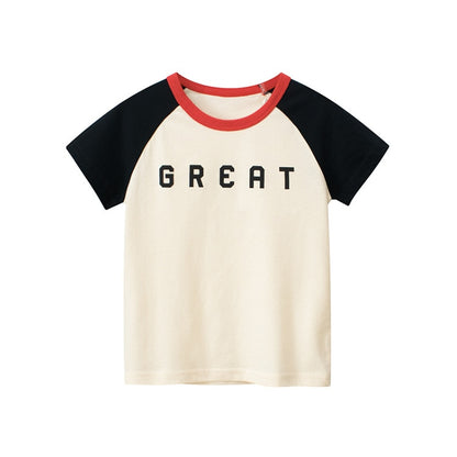 Graffiti Print Kids Boys Girls Summer Cotton T-Shirt Top childrensterritory