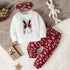 Baby Girl Rabbit Print Pullover & Floral Print Pants & Headband Set childrensterritory