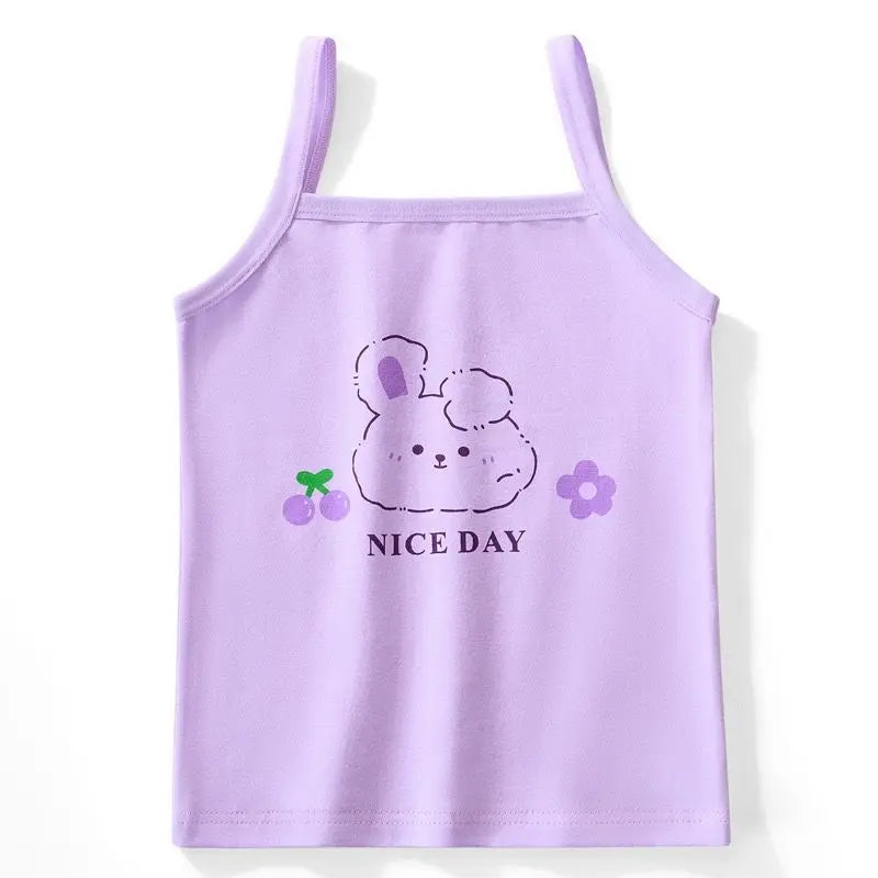 3Pc/Lot Little Girls Cartoon Design Cotton Tops childrensterritory