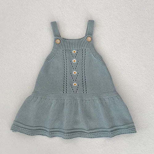 Baby Girl Hollow Out Knitwear Outfit Set