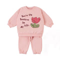 Kids Cartoon Print Long Sleeves Warm Clothing Set childrensterritory