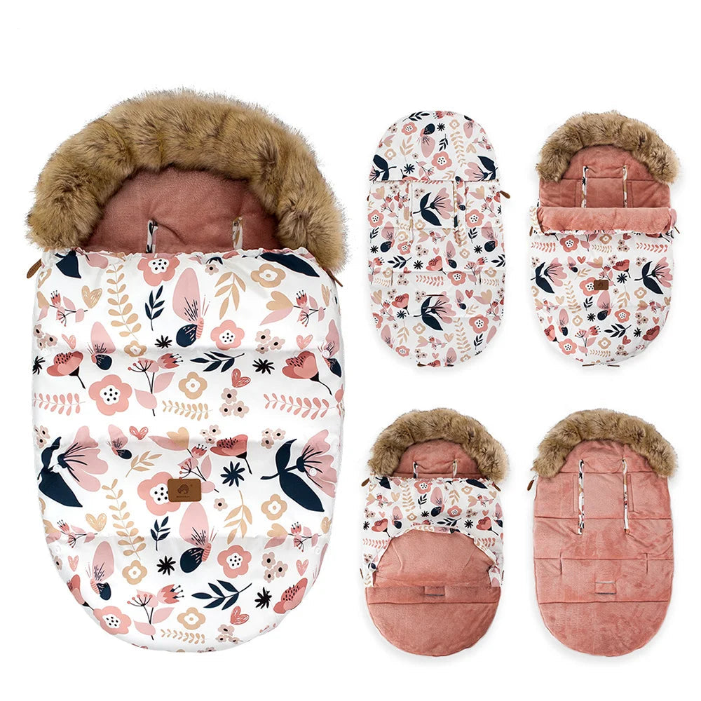 Printed Warm Thick Baby Carriage Sack childrensterritory