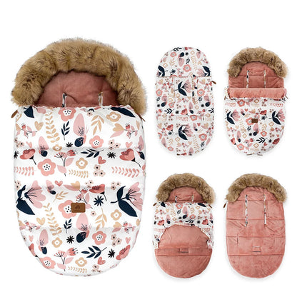 Printed Warm Thick Baby Carriage Sack childrensterritory