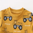 Cartoon Cars Print Long Sleeve Kids Sweatshirts