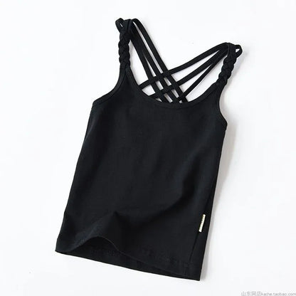 Kids Girls Cotton Camisole Knitted Tank Tops childrensterritory
