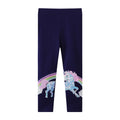 Sequin Cartoon Unicorn Rainbow Design Girls Leggings childrensterritory