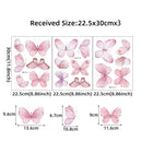 Home Decoration 3Pcs Pink Butterfly Wall Decals for Kids Room childrensterritory