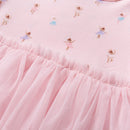 Round Neck Cartoon Design Summer Girls Dresses childrensterritory