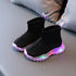 Kids Knitted Soft Sole LED Luminous Sneakers for Boys and Girls childrensterritory