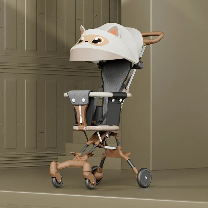 Lightweight Four-wheel Baby Stroller with Canopy childrensterritory