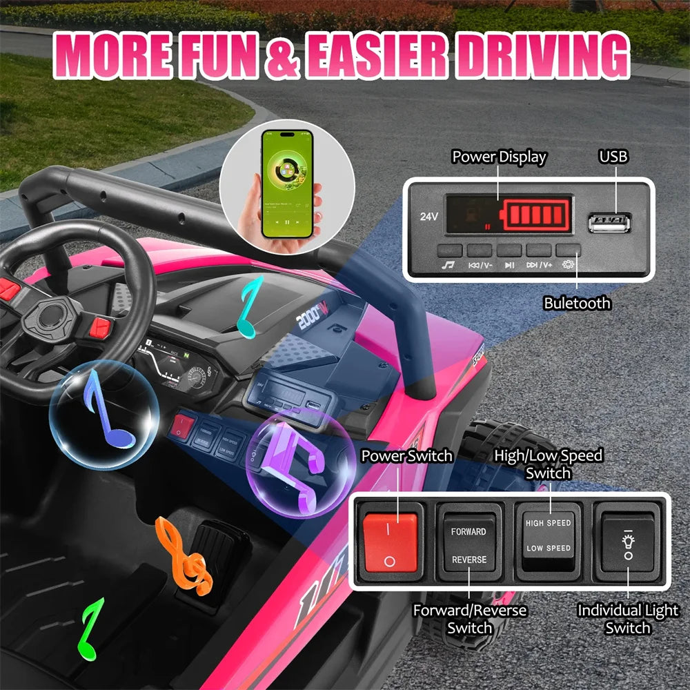 Four-Wheeler Remote Music System Car For Kids childrensterritory