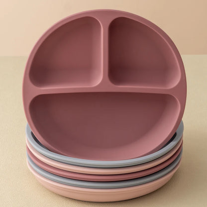 1PCS Toddler Silicone Sucker Dining Plate for Feeding Training childrensterritory