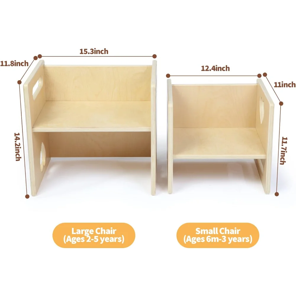 4 in 1 Montessori Weaning Kids Activity Table and Chair Set childrensterritory