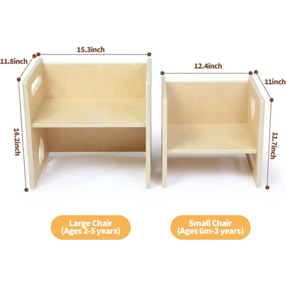4 in 1 Montessori Weaning Kids Activity Table and Chair Set childrensterritory