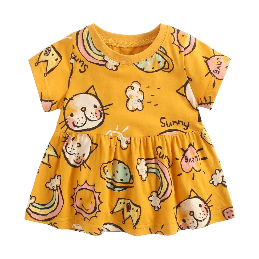 Animal Print Infant Girls Summer Holiday Casual Dresses childrensterritory