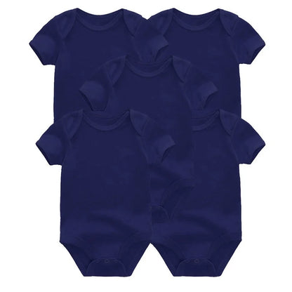 Short Sleeves Cartoon Print Soft Bodysuits For Baby Boys And Girls childrensterritory