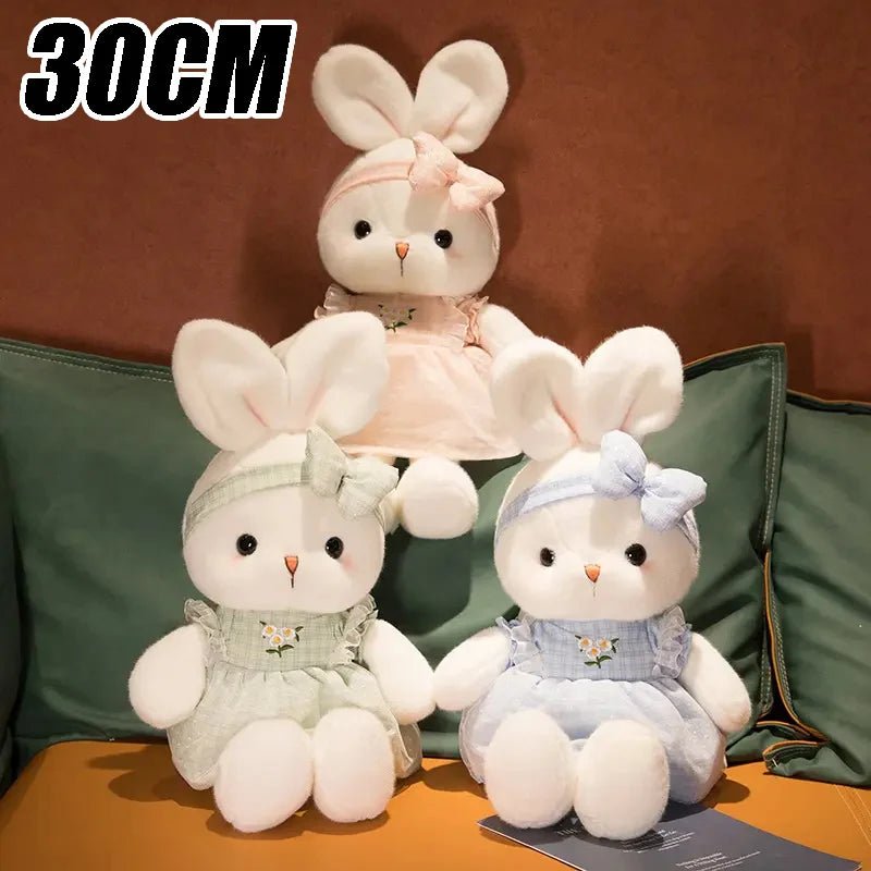 30CM Candy Color Rabbit Plush Toy for Birthday Christmas Gift