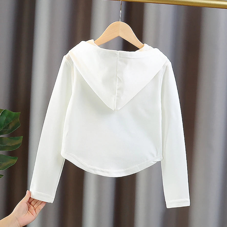 Kids/Teen Girls Solid Color Hoodies For Spring Autumn childrensterritory