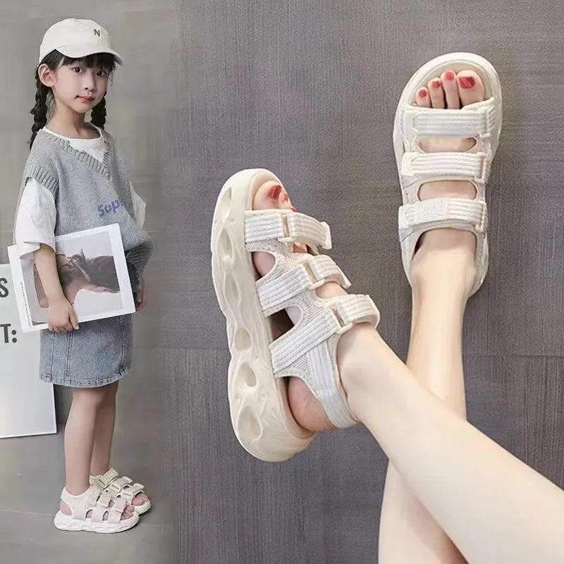 Summertime Thick-soled Wedge Sandals for Kids Girls childrensterritory