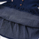 Kids Girls Cartoon Design Autumn Cotton Dresses childrensterritory