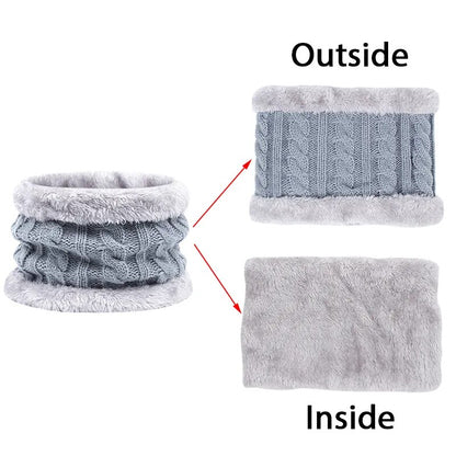 Toddler 3Pcs Cute Pompom Knitted Hats Scarf Gloves Set childrensterritory