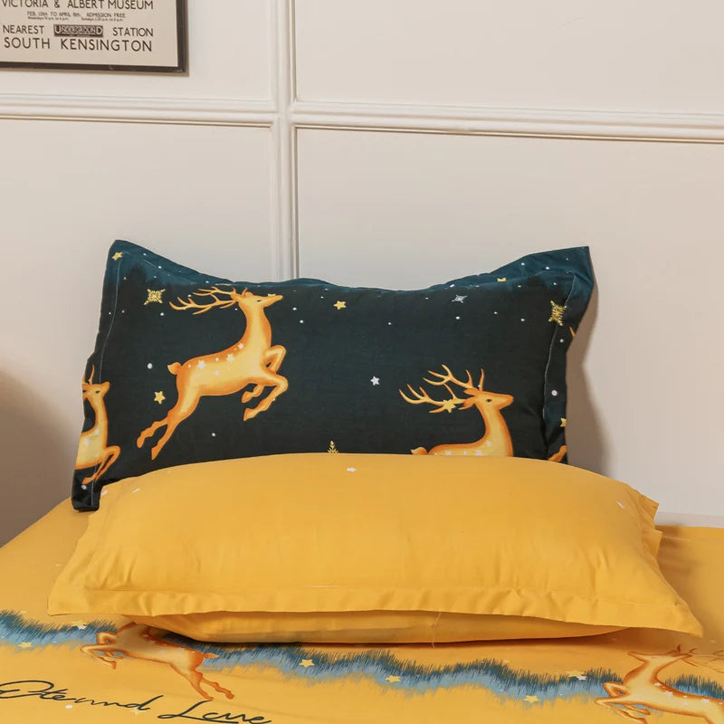 3/4-piece Cartoon Floral Print Soft Bedding Set For Home childrensterritory