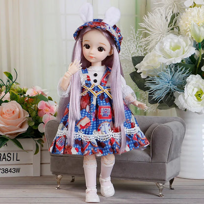 1/6 3D Eyes Girl Doll and Clothes with Multiple Removable Joints childrensterritory