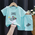 Little Boys Girls Cartoon Print Cotton Clothing Sets childrensterritory