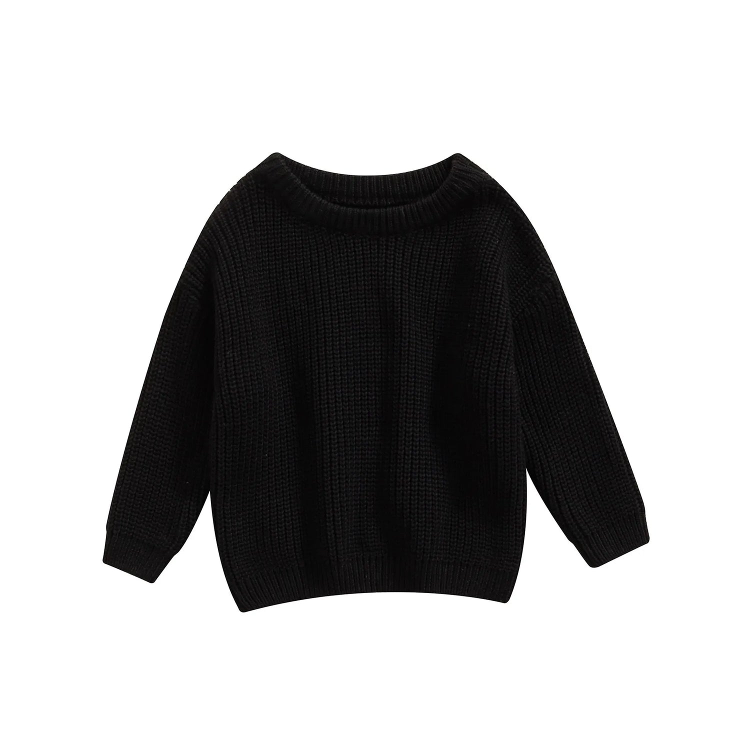 Baby Boys Girls Solid Color Long Sleeve Knit Sweaters childrensterritory