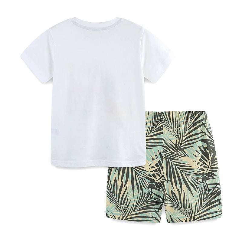 Cartoon Print Boys Clothing Set for Summer childrensterritory