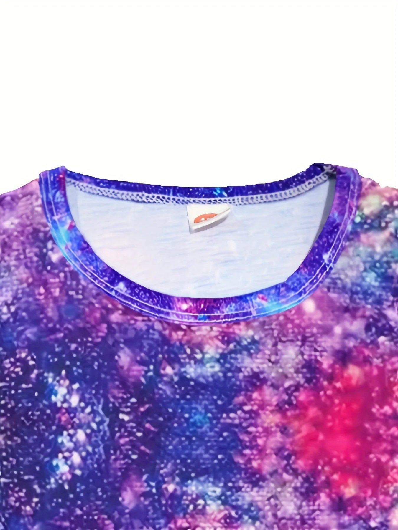 Girls' Casual Dress with Starry Unicorn Digital Print