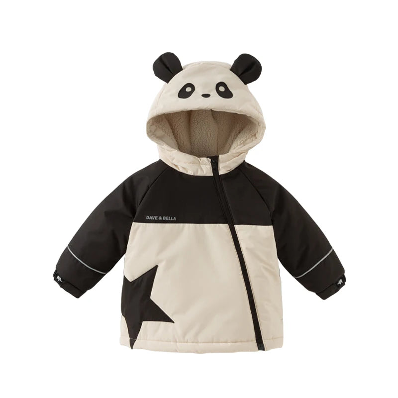 Kids Cartoon Design Zipper Hooded Warm Sweatshirts childrensterritory