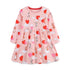 Cartoon Rabbits with Heart Balloons Design Girls Casual Dress childrensterritory