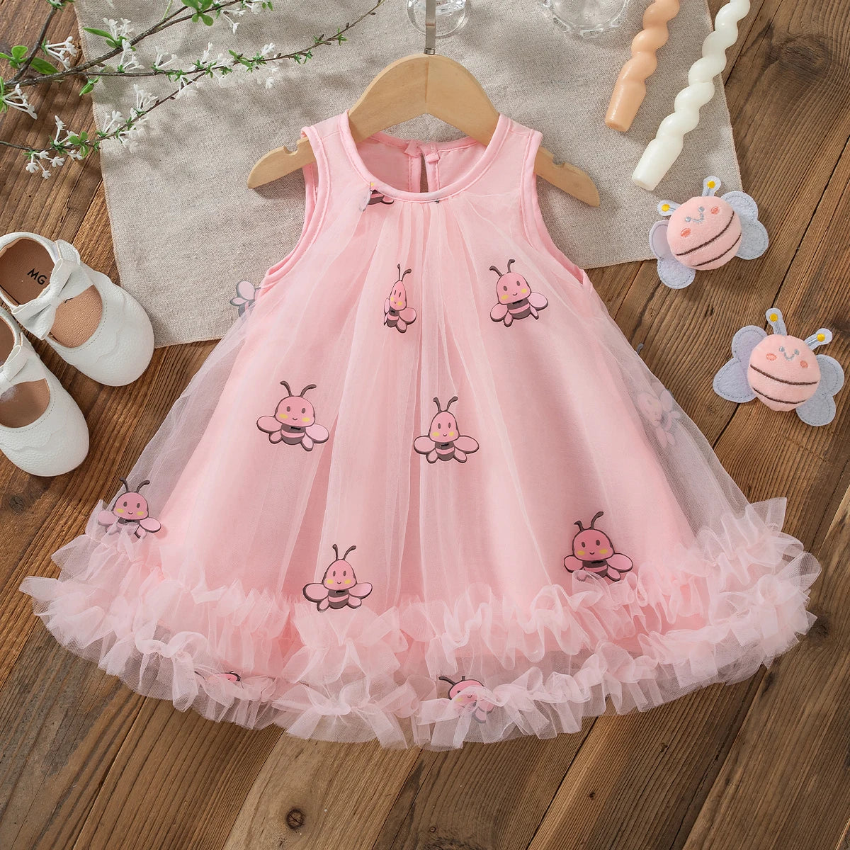 Kids Girls Elegant Embroidery Pattern Summer Party Dress