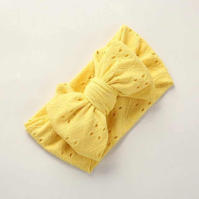 Hollow-Out Bowknot Kids Girls Embroidery Hair Bands