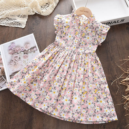 Kids Girls Floral Summer Fashion Dresses childrensterritory