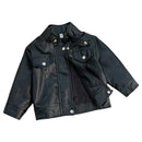 Stylish Kids Boys Girls Solid Color Leather Jackets childrensterritory