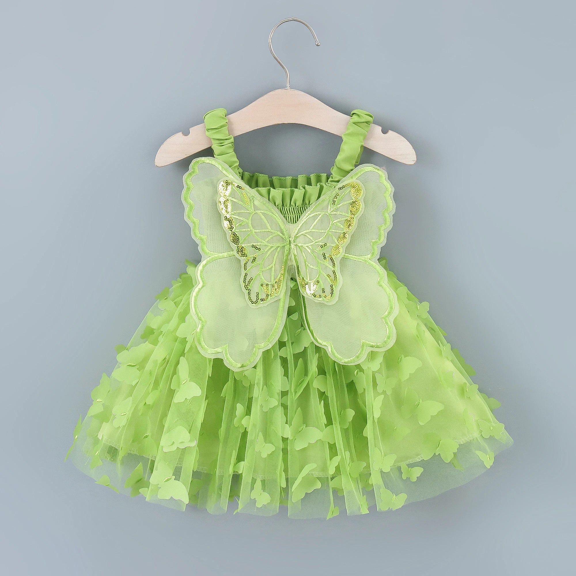 Infant Girls' Princess Summer Dress With Large Butterfly Wings