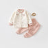 Baby Kids Long Sleeves Flower Design Winter Outfit Sets childrensterritory