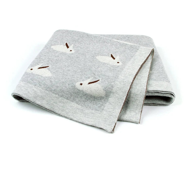 Cartoon Print Soft Cotton Fabric Baby Blankets childrensterritory