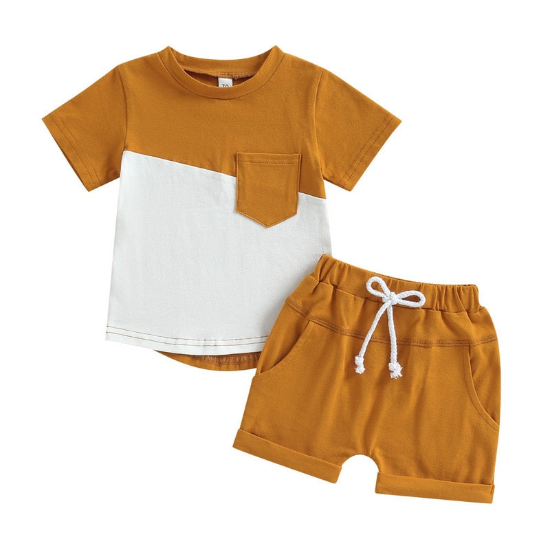 Baby Boys Short Sleeve Tops and Shorts Set for Summer childrensterritory