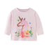 Kids Girls Lovely Flower and Fox Print Soft T-shirt childrensterritory