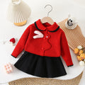 Girls’ Cartoon Design Elegant Winter Dresses