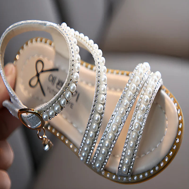 Kids Girls Stylish Bling Rhinestone Soft Princess Sandals