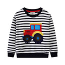 Cartoon Vehicle Design Kids Boys Cotton Sweatshirts childrensterritory
