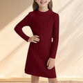 Girls’ Long-Sleeve Elegant Winter Dresses
