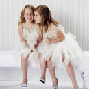 Kids Girls Elegant Feather Tassels Wedding Party Dresses childrensterritory